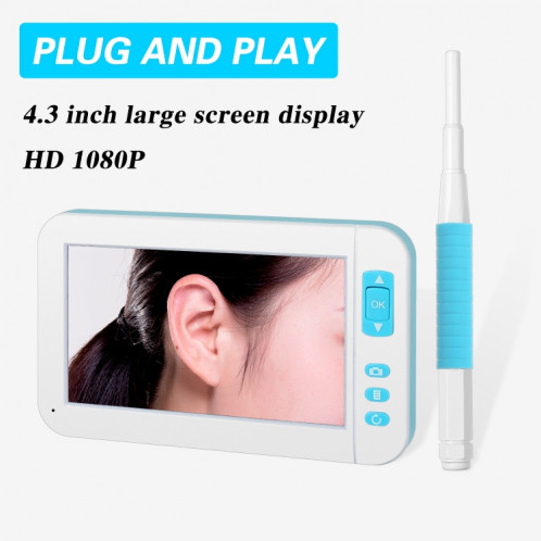 C01 Écran d'affichage HD1080P de 4,3 pouces Endoscope visuel avec 6 LED, diamètre : 5,5 mm SH0171895-012
